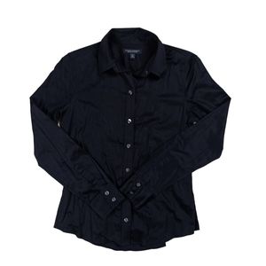 Banana Republic Women's Long Sleeve Black Button Shirt